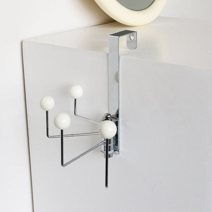Chrome Finish Over-Door Hook with Colourful Dot Detail