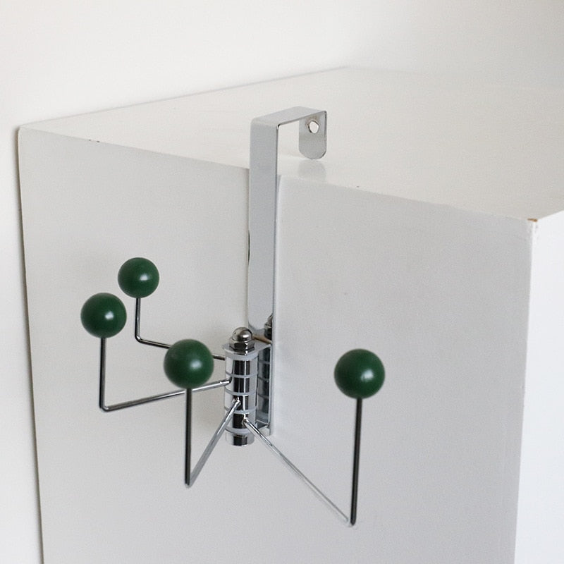 Chrome Finish Over-Door Hook with Colourful Dot Detail