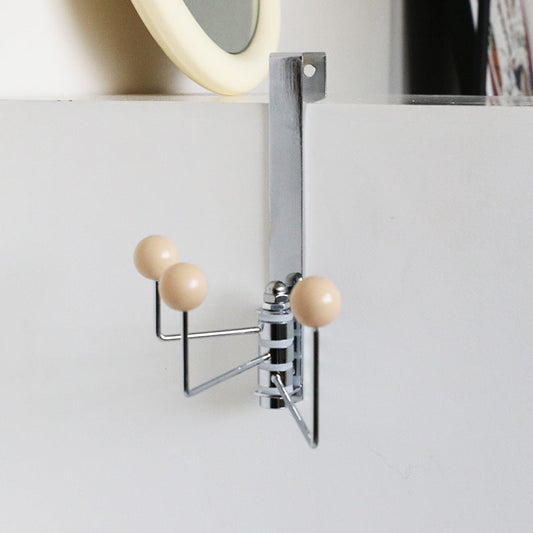 Chrome Finish Over-Door Hook with Colourful Dot Detail