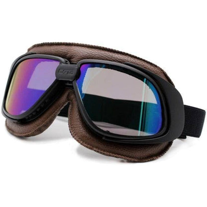 Classic Pilot Biker Goggles with Vintage Design and Multiple Lens Colours