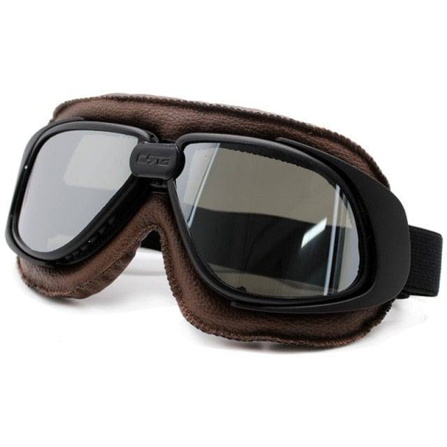 Classic Pilot Biker Goggles with Vintage Design and Multiple Lens Colours