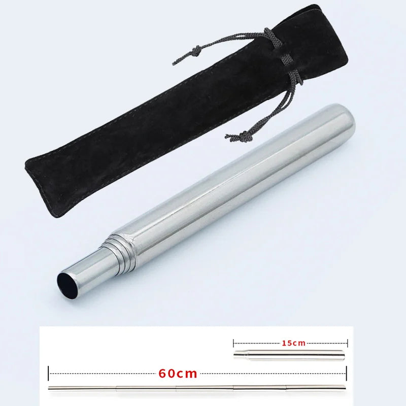 Collapsible Stainless Steel Fire Blowpipe with Telescopic Design for Camping