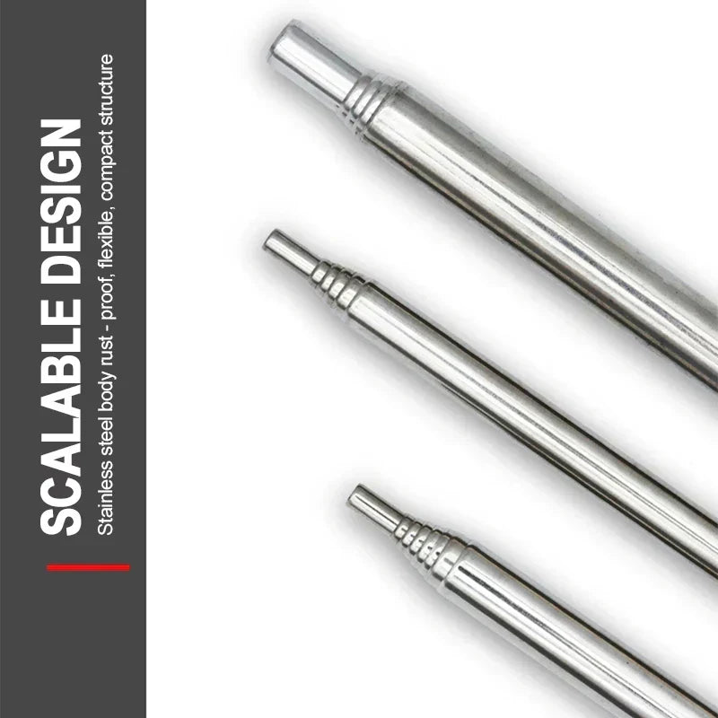 Collapsible Stainless Steel Fire Blowpipe with Telescopic Design for Camping