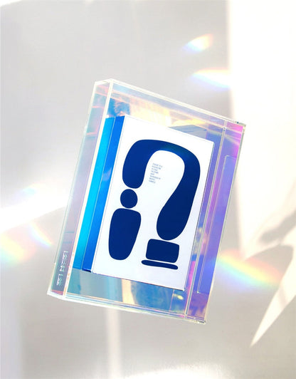 Colourful Acrylic Photo Frame with Modern Design and Transparent Centre