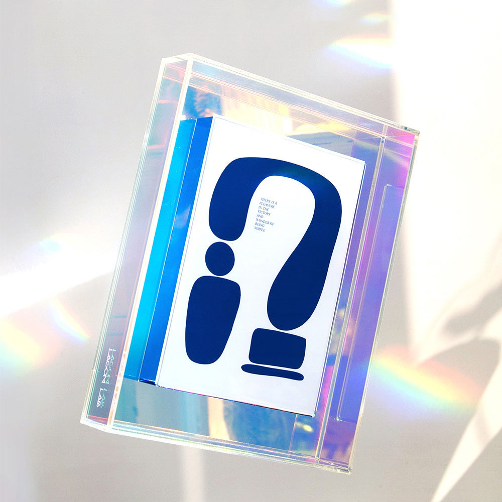 Colourful Acrylic Photo Frame with Modern Design and Transparent Centre