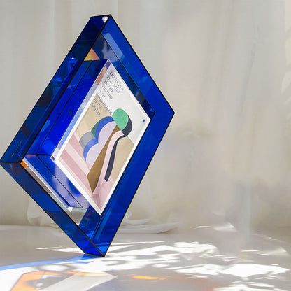 Colourful Acrylic Photo Frame with Modern Design and Transparent Centre