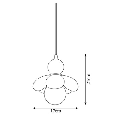 Colourful Flower-Shaped Resin Pendant Lamp with G9 Socket