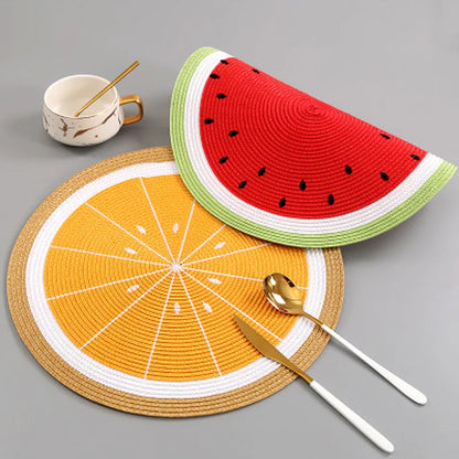 Colourful Fruit Print Placemats for Table Protection