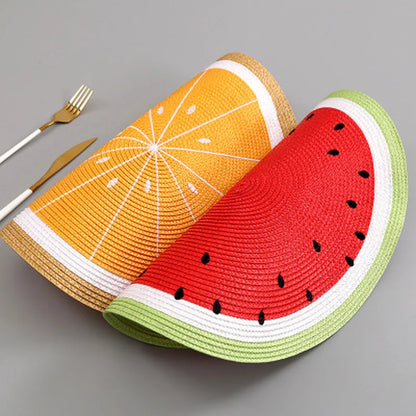 Colourful Fruit Print Placemats for Table Protection