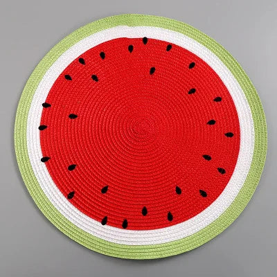 Colourful Fruit Print Placemats for Table Protection
