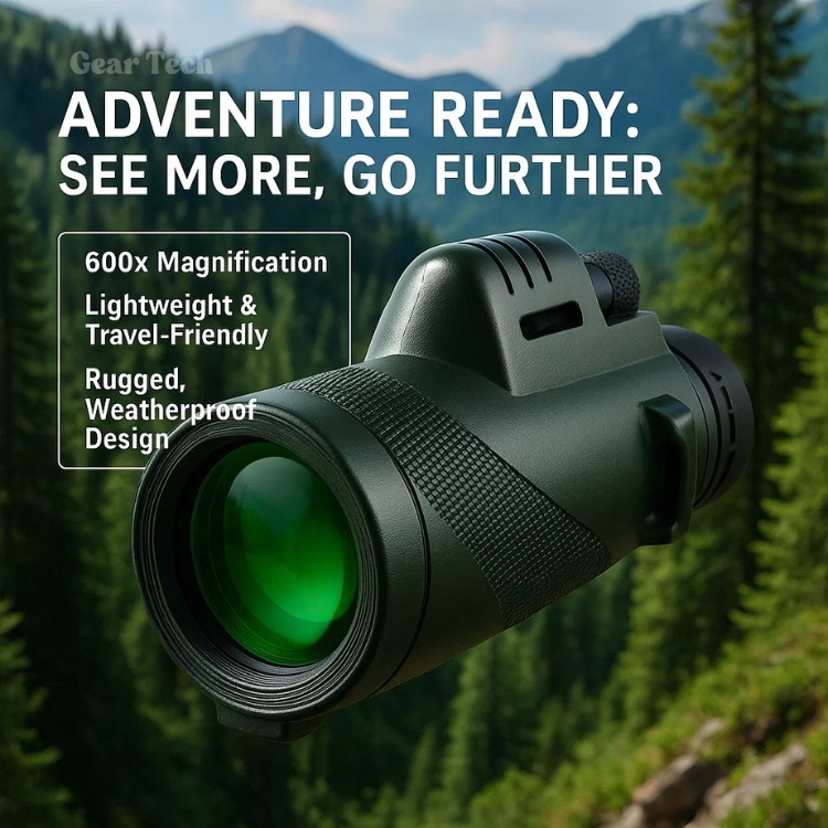 Compact 600x Ultra-Zoom Monocular with HD Glass Lens