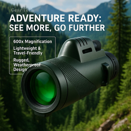 Compact 600x Ultra-Zoom Monocular with HD Glass Lens
