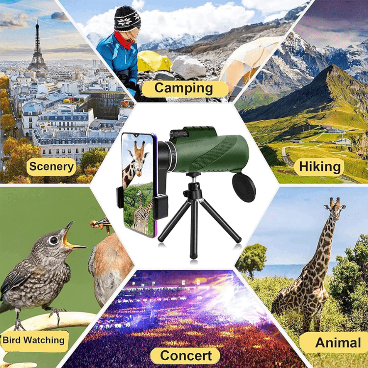 Compact 600x Ultra-Zoom Monocular with HD Glass Lens