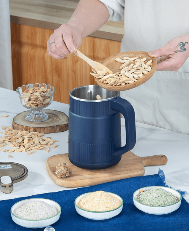 Compact Electric Grain Mill with Stainless Steel Bowl and One Touch Operation