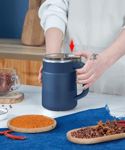 Compact Electric Grain Mill with Stainless Steel Bowl and One Touch Operation