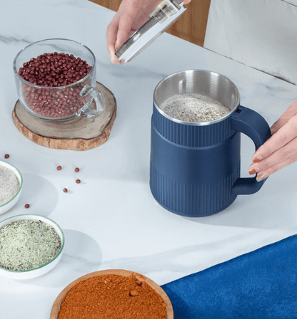 Compact Electric Grain Mill with Stainless Steel Bowl and One Touch Operation