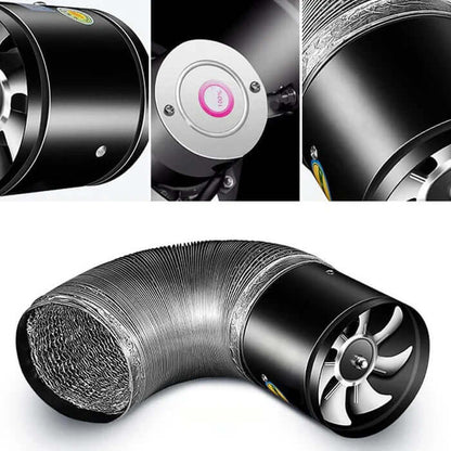 Compact Extractor Fan with Quiet Operation and Metal Housing