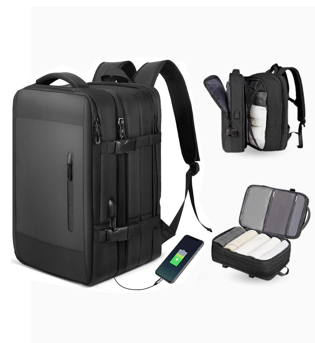 Compact Foldable Travel Backpack with Laptop Compartment