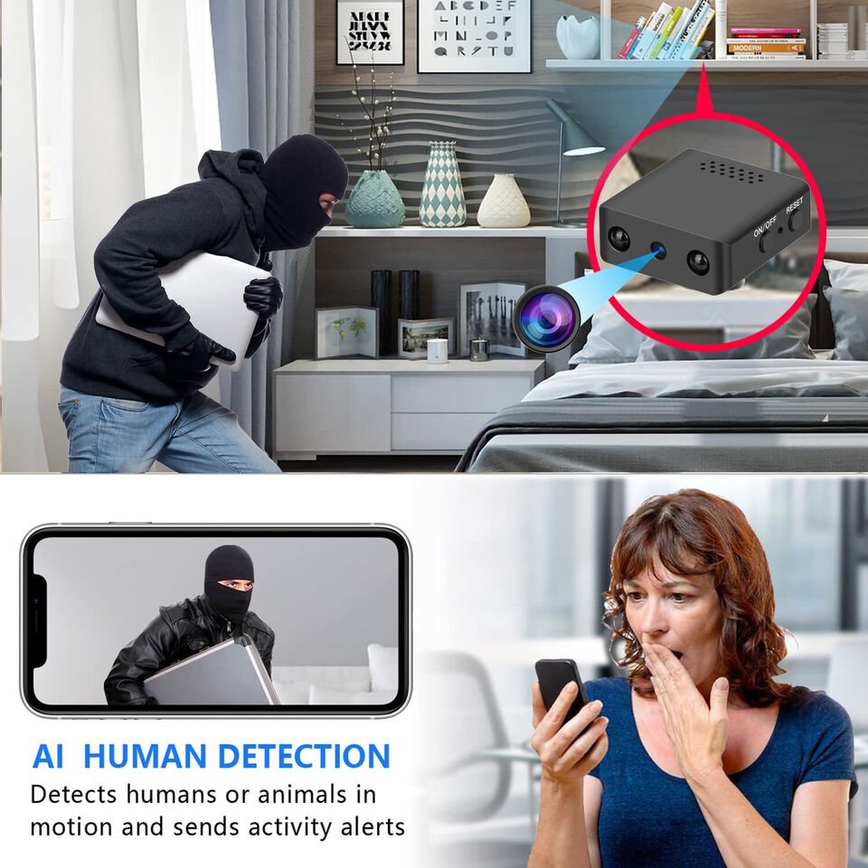 Compact Micro HD WiFi Camera with 1080P Video, Audio and Night Vision