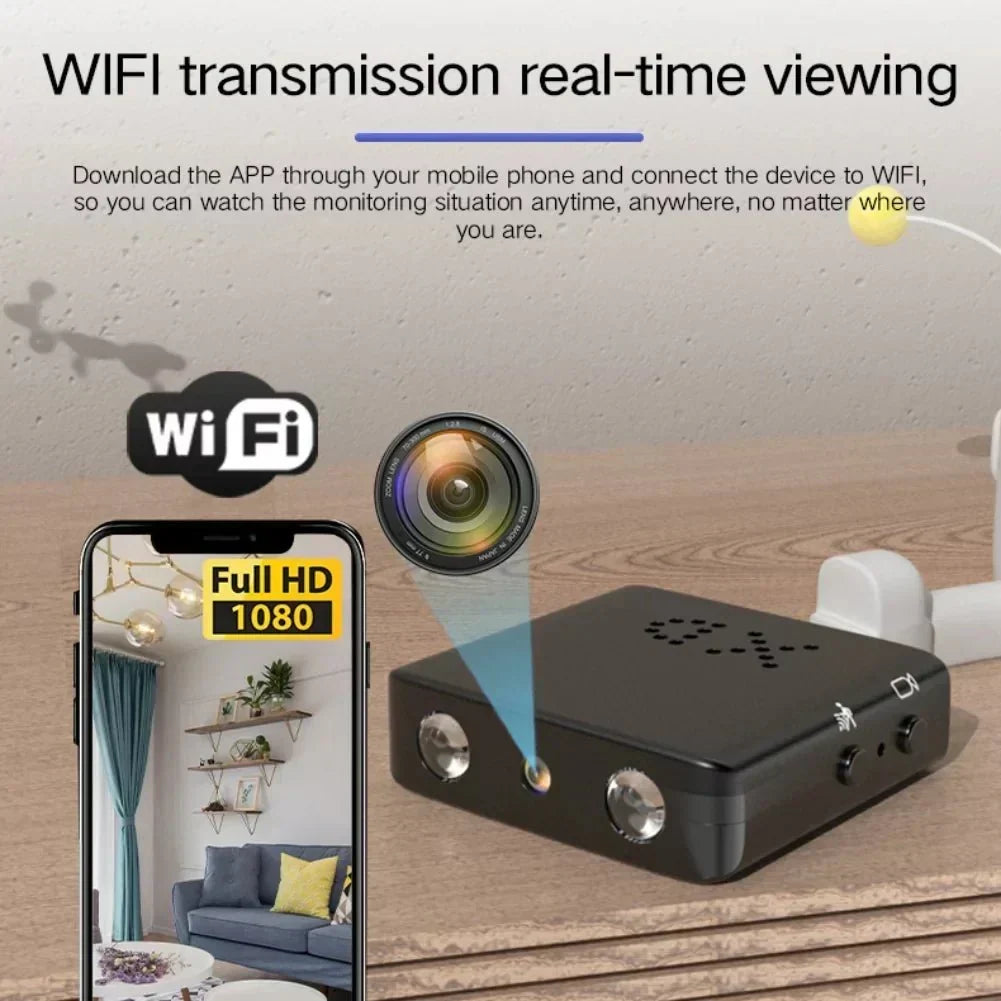 Compact Micro HD WiFi Camera with 1080P Video, Audio and Night Vision