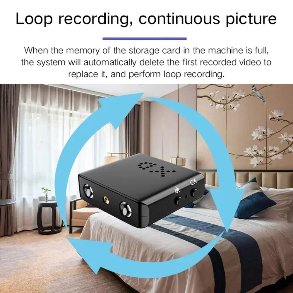 Compact Micro HD WiFi Camera with 1080P Video, Audio and Night Vision