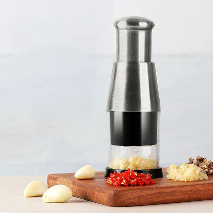 Compact Stainless Steel Garlic Chopper for Quick and Convenient Food Preparation