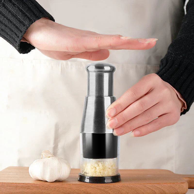 Compact Stainless Steel Garlic Chopper for Quick and Convenient Food Preparation
