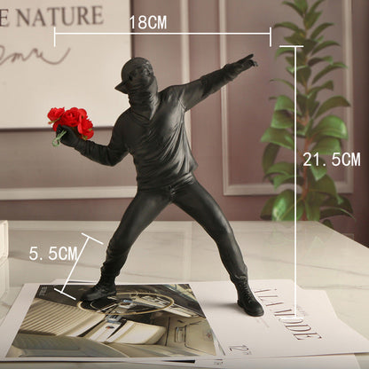 Contemporary Street Art Resin Sculpture with Expressive Design for Modern Interiors