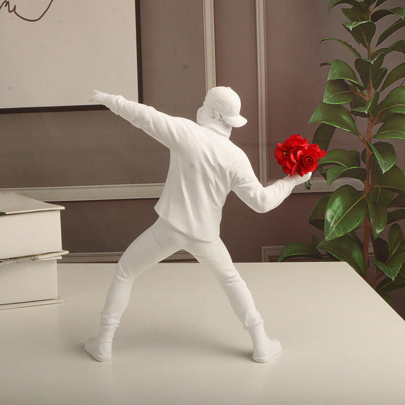 Contemporary Street Art Resin Sculpture with Expressive Design for Modern Interiors