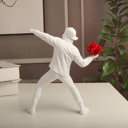 Contemporary Street Art Resin Sculpture with Expressive Design for Modern Interiors