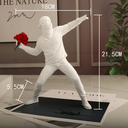 Contemporary Street Art Resin Sculpture with Expressive Design for Modern Interiors