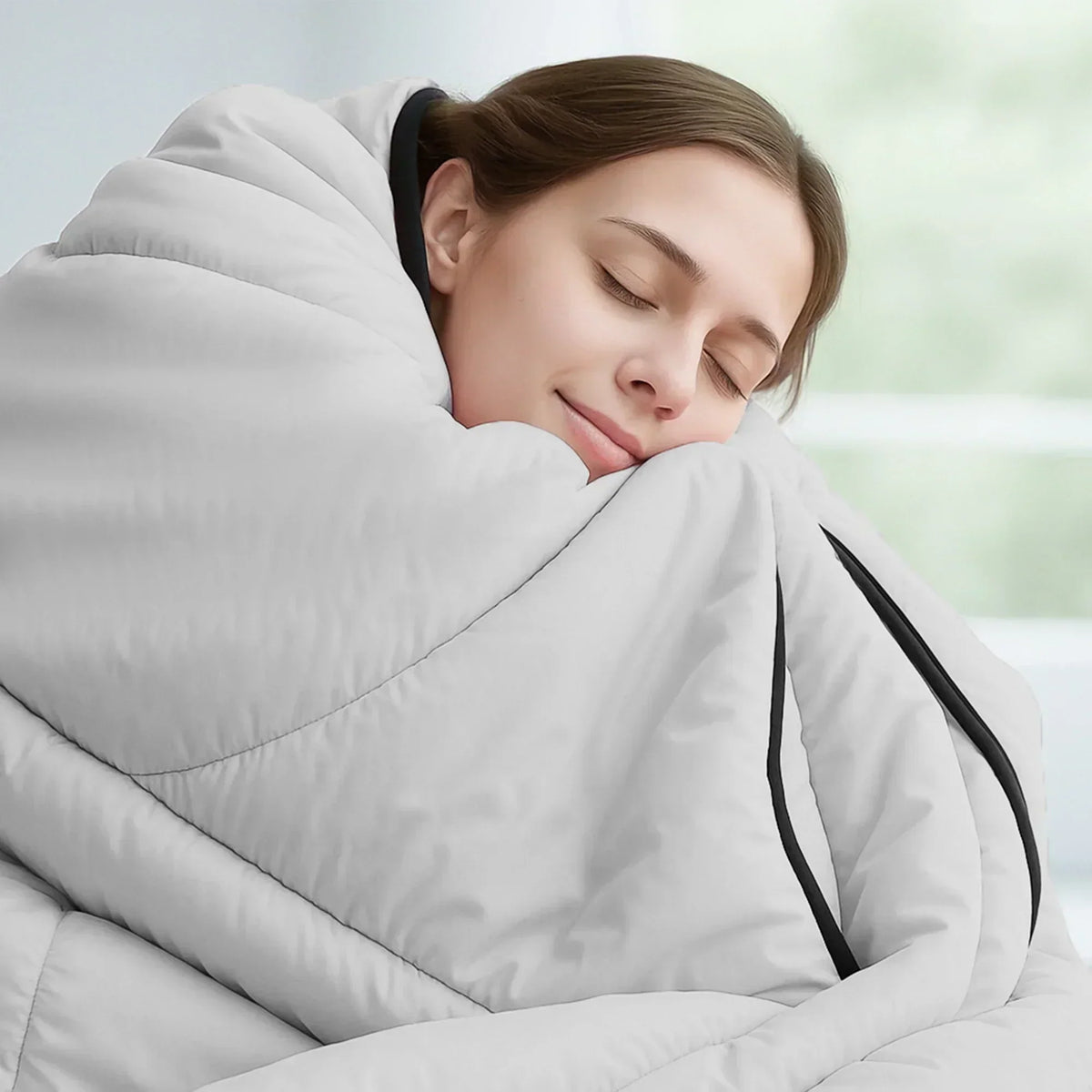 Cooling Blanket with Moisture-Wicking Breathable Fabric for Warm Nights