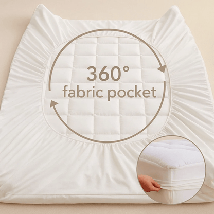 Cooling Mattress Topper with Heat-Dispersing Design and Removable Cover