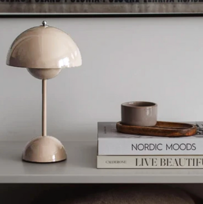 Cordless Retro LED Table Lamp with Touch Brightness Control and Warm White Light