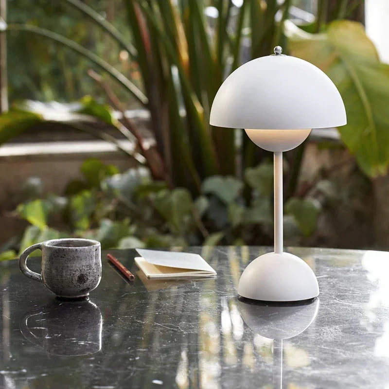 Cordless Retro LED Table Lamp with Touch Brightness Control and Warm White Light