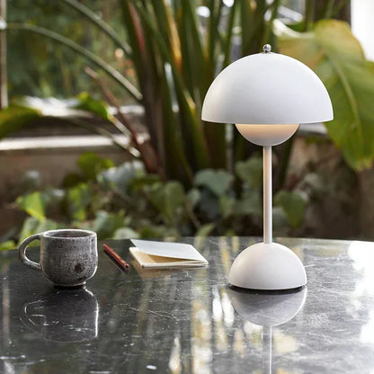 Cordless Retro LED Table Lamp with Touch Brightness Control and Warm White Light