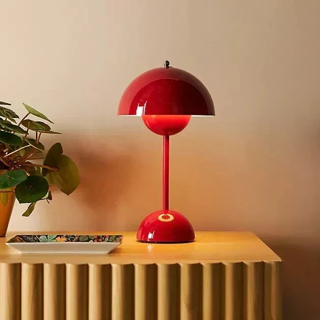 Cordless Retro LED Table Lamp with Touch Brightness Control and Warm White Light