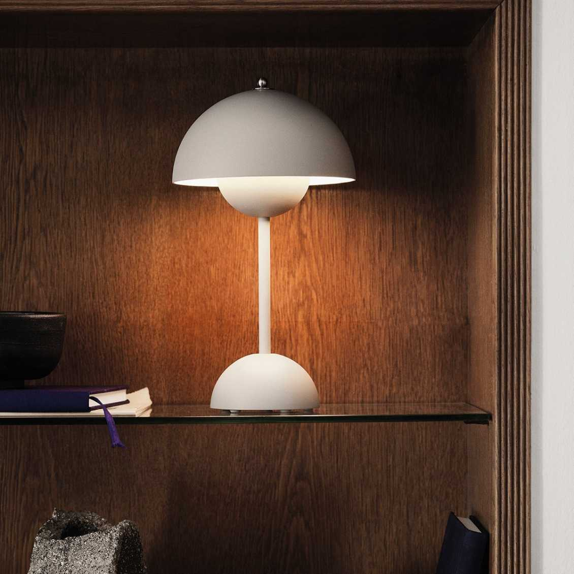 Cordless Retro LED Table Lamp with Touch Brightness Control and Warm White Light
