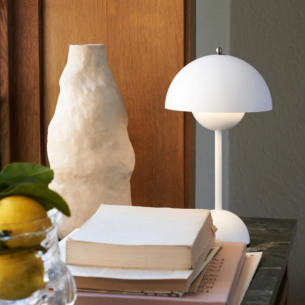 Cordless Retro LED Table Lamp with Touch Brightness Control and Warm White Light