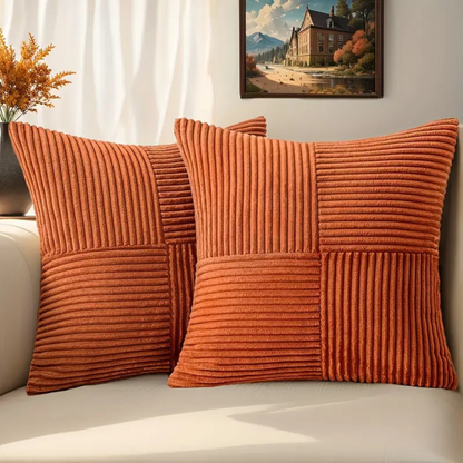 Corduroy Cushion Cover with Soft Ribbed Texture for a Cosy Home