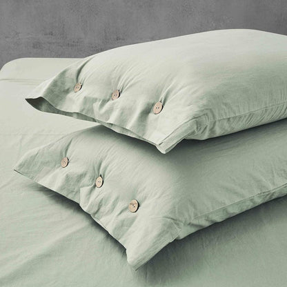 Cotton Pillowcase Set of 2 – 100% Organic Cotton Breathable Covers for Everyday Bedding