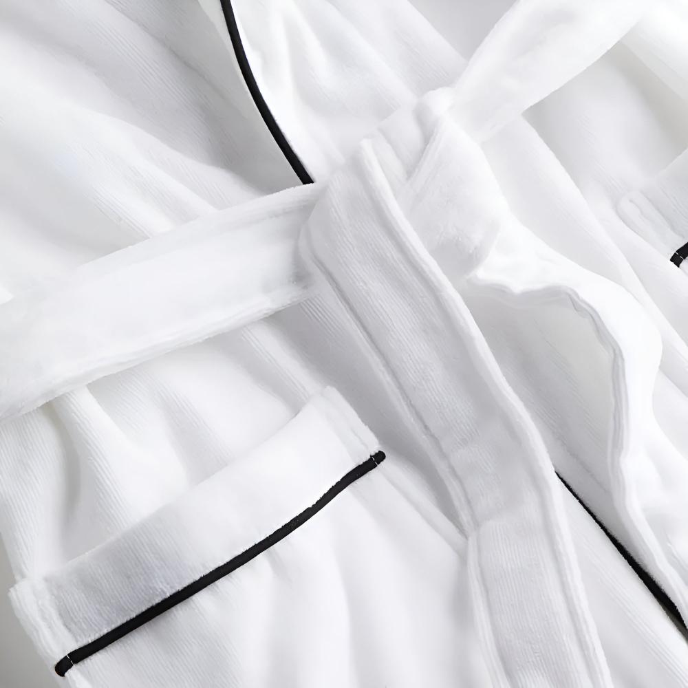 Cotton Short Sleeve Robe with Lightweight Breathable Double Gauze Fabric