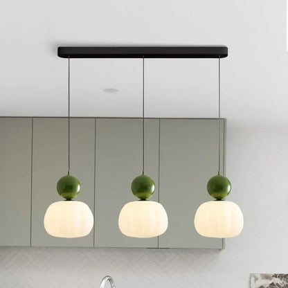 Cream Art Deco Pendant Lamp with Bauhaus-Inspired Metal and PMMA Design