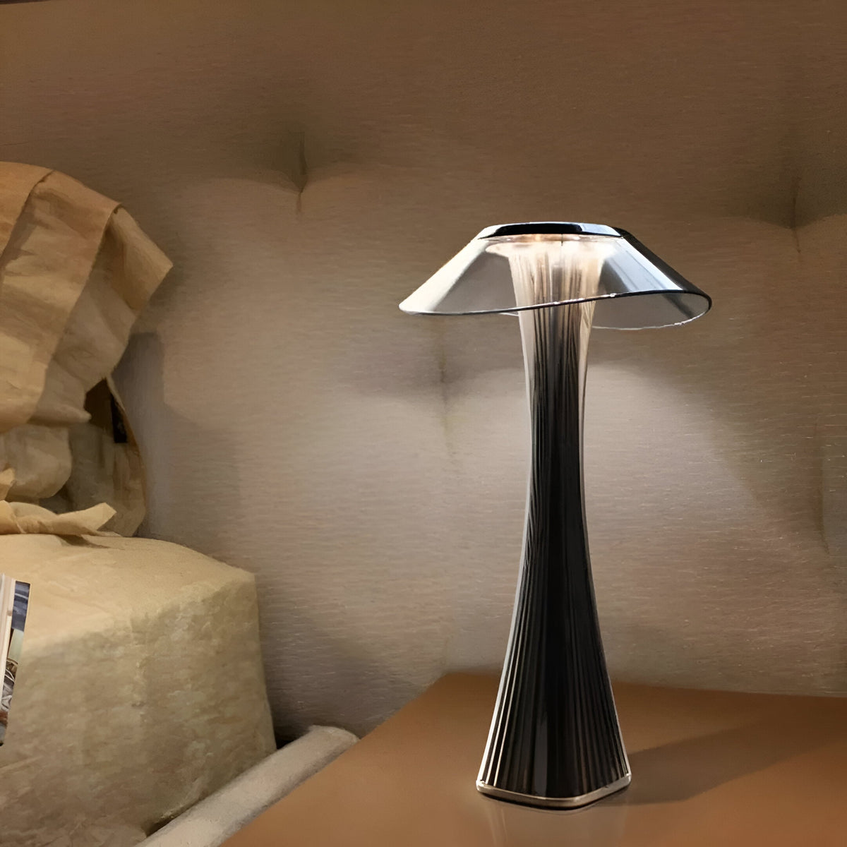 Crystal LED Touch Table Lamp with Warm White Light