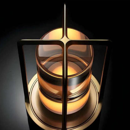 Crystal Table Lamp – Dimmable LED Light with Rechargeable Battery and Touch Control