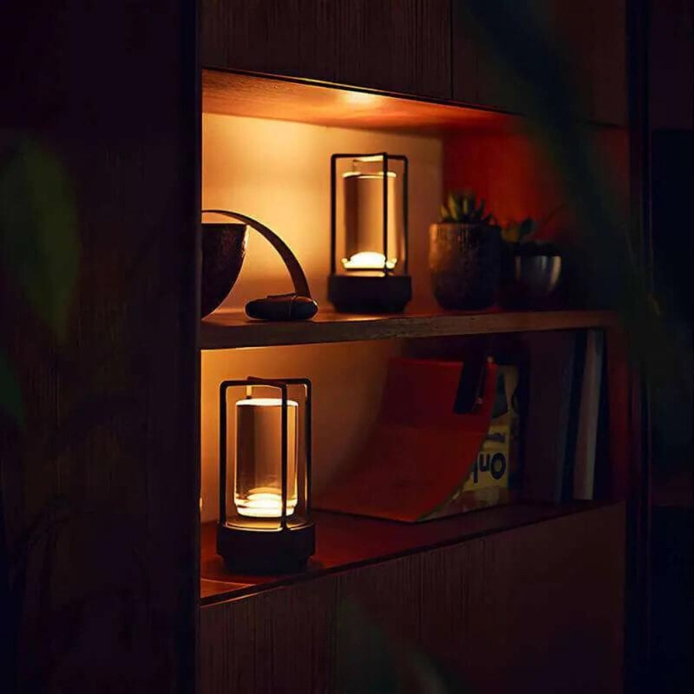 Crystal Table Lamp – Dimmable LED Light with Rechargeable Battery and Touch Control