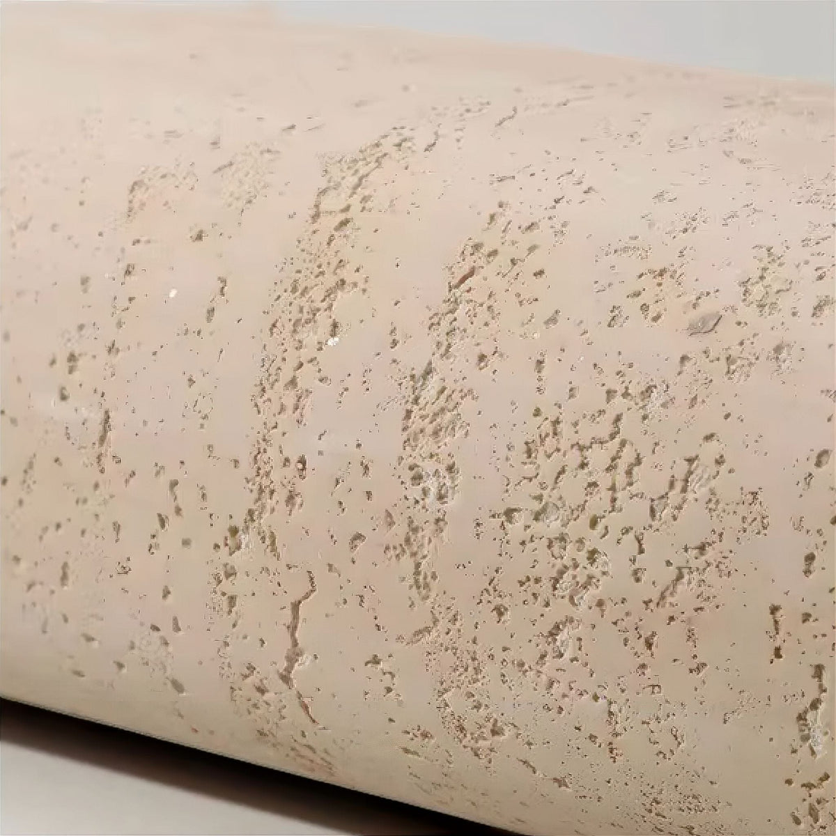Cylindrical Tissue Holder in Travertine-Look Resin with Organic Stone Texture