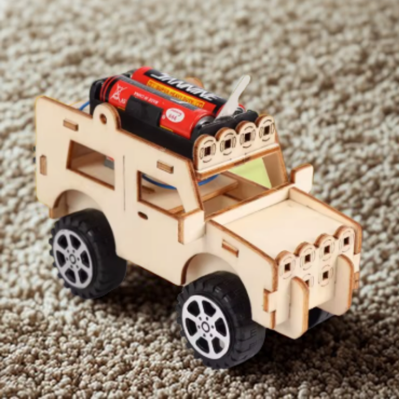DIY Electric Wooden Vehicle Building Kit for Kids