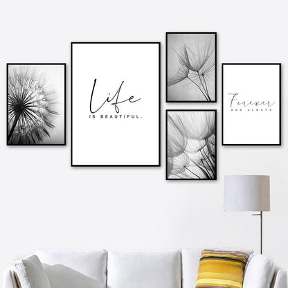 Dandelion Canvas Wall Art for a Calm and Elegant Interior