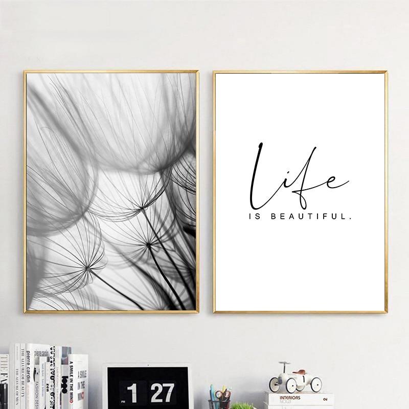 Dandelion Canvas Wall Art for a Calm and Elegant Interior